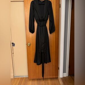 NWT Lane Bryant Black Wrap Dress SZ 14